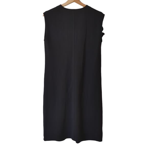Eileen Fisher Womens Black Solid Sleeveless Shift Dress Versatile Classy XS - Picture 2 of 5